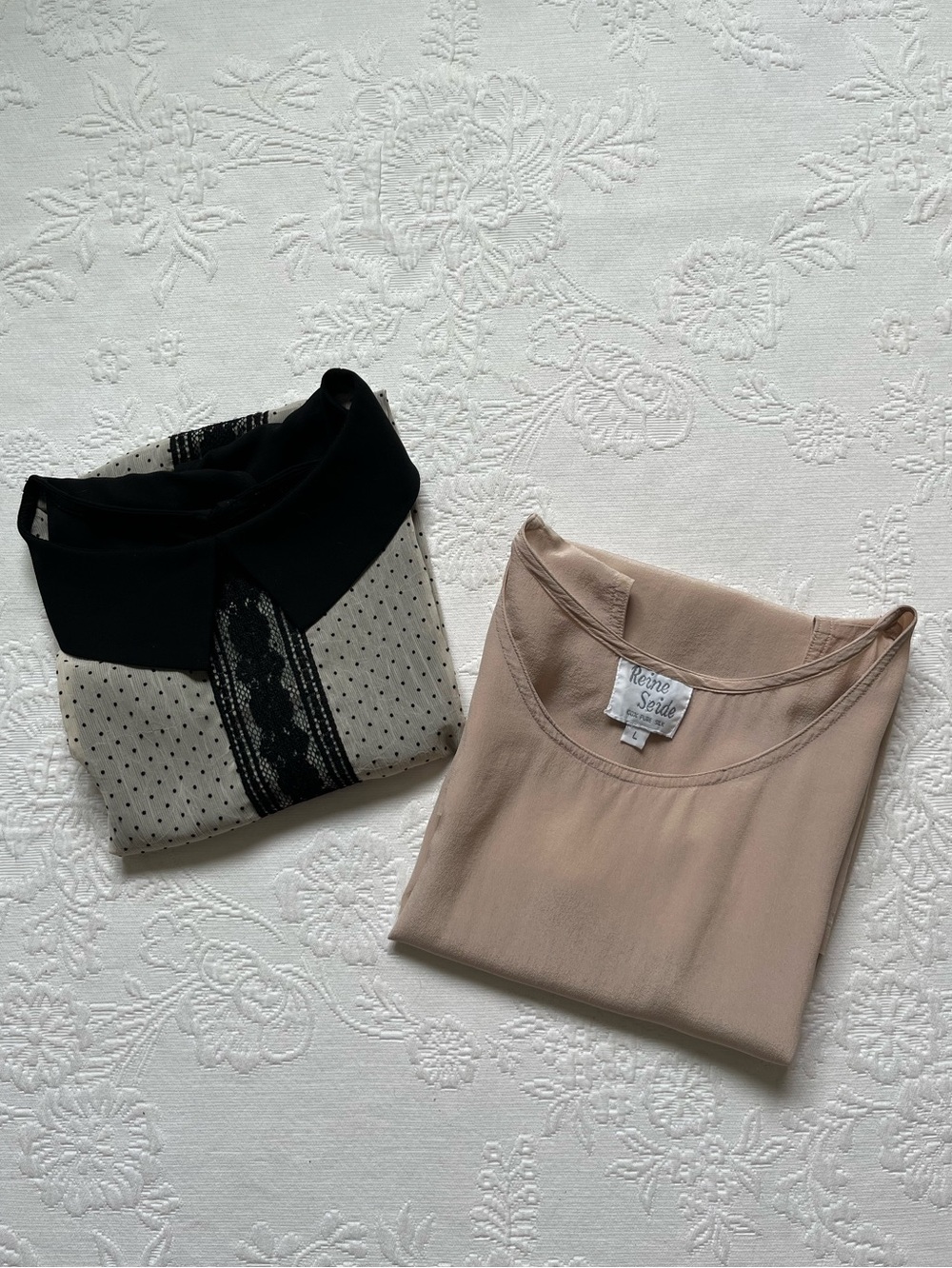 Set of 2 Blouses Max And Riley And Reine Seide M/L Capsule Neutral